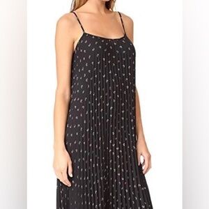 Vince Ditsy Floral Pleated Maxi Dress Size Small
